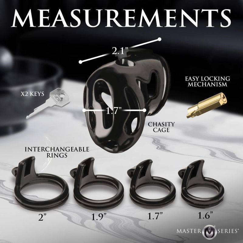 Hard Stop Double Ring Chastity Cage image 4