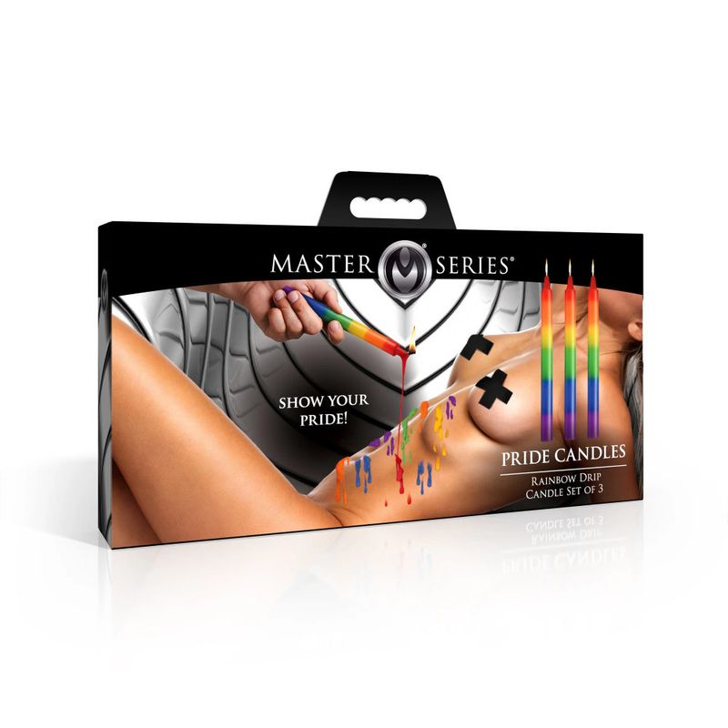 Pride Candles Rainbow Drip Candle 3 Pc image 6