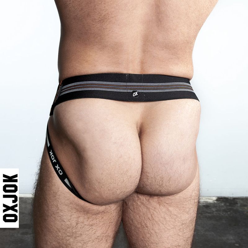 Oxballs Slingjock Upthrust Slider-Strap Jock Black Iron image 1
