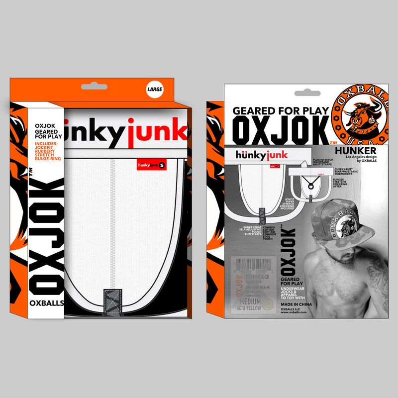 Oxballs Hunker Slider Strap Jock White Snow image 2