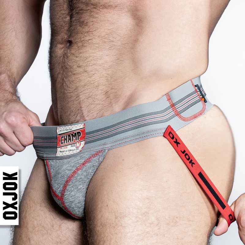 Oxballs Champ Vintage Jockstrap Gray Heather image 1