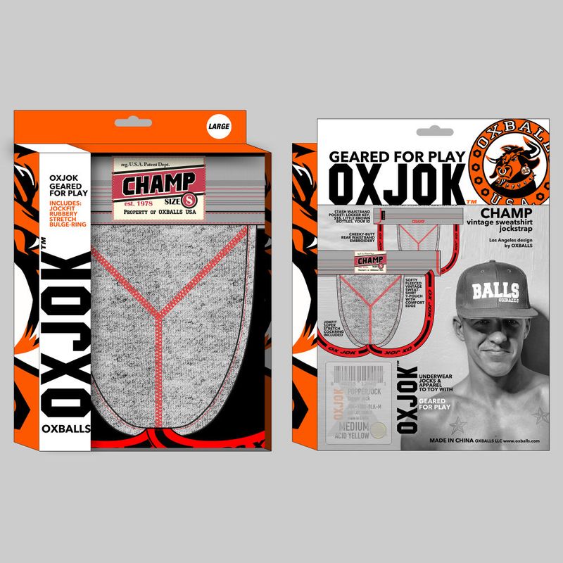 Oxballs Champ Vintage Jockstrap Gray Heather image 4