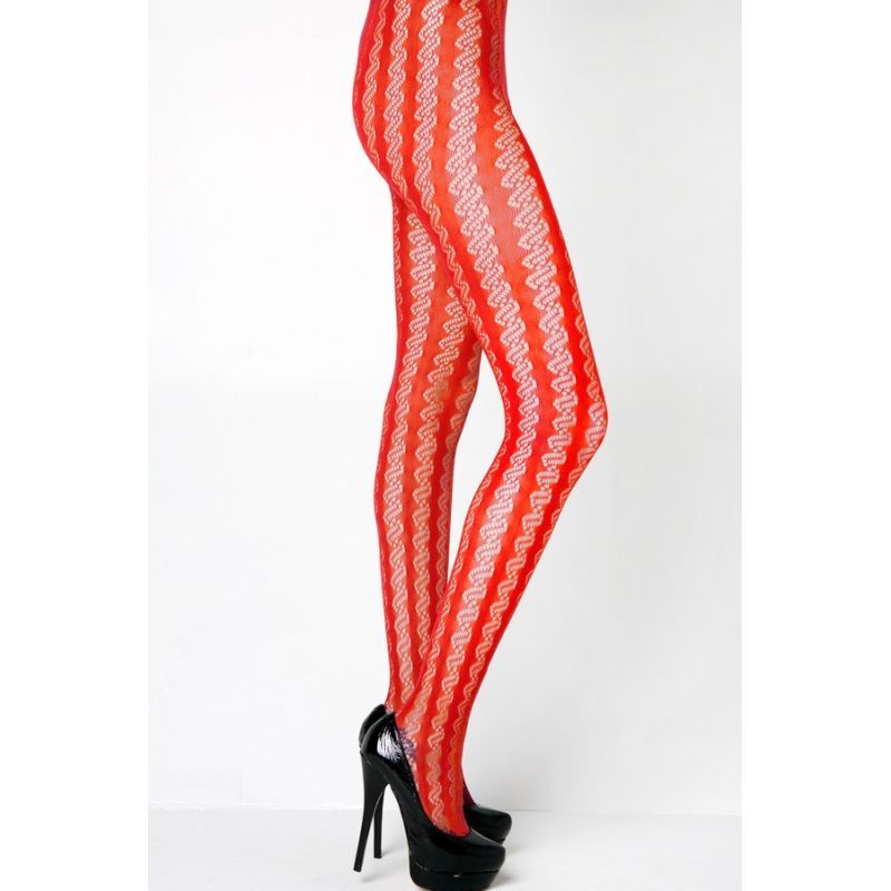 Stella Elyse Coiled Lines Fishnet Tights Coffee image 5