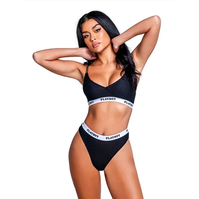 Playboy Lifestyle Bunny 2 Pc Set Black image 1