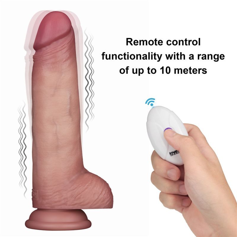 Vibrating Sliding Skin Pro II Silicone Dong 8.5 image 7