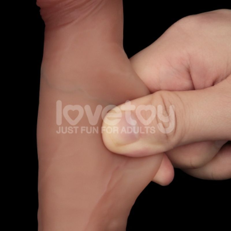 Sliding Skin Pro Dual Layer Silicone Dong 7.5in image 3