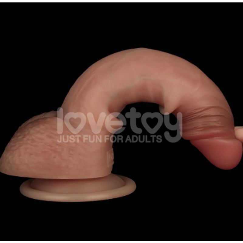 Sliding Skin Pro Dual Layer Silicone Dong 7.5in image 4