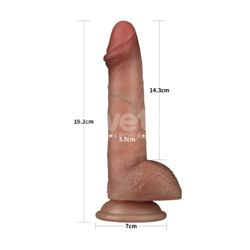 Sliding Skin Pro Dual Layer Silicone Dong 7.5in image 5