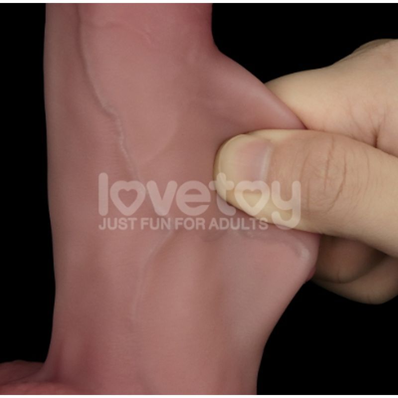 Sliding Skin Pro Dual Layer Silicone Dong 8in image 3