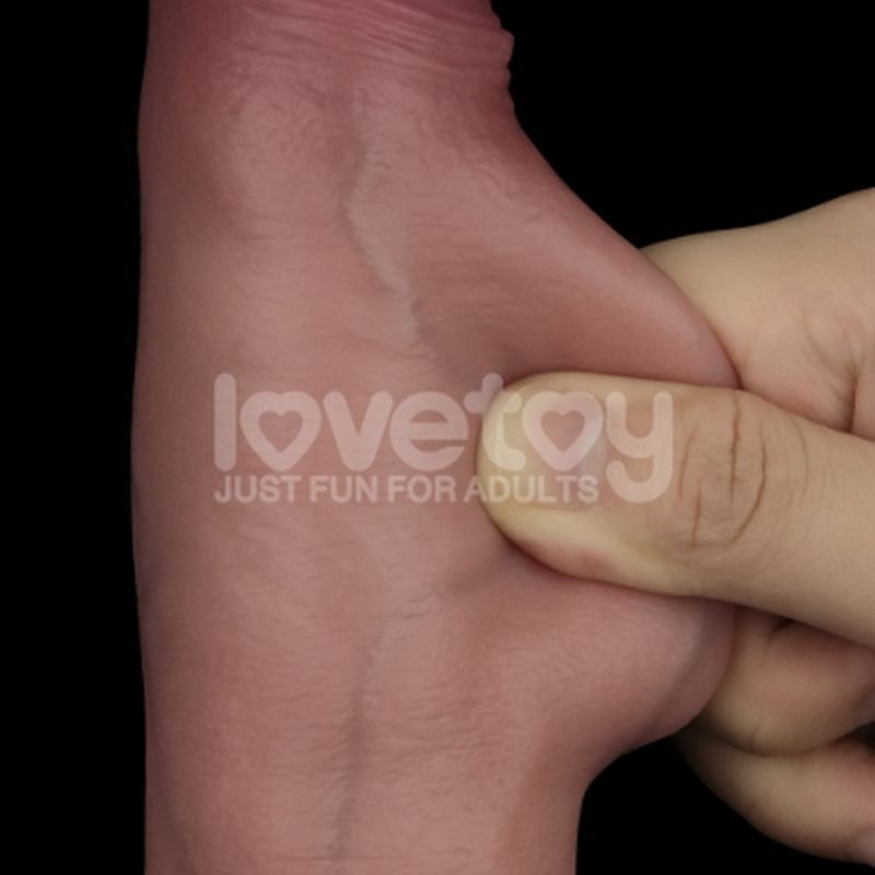 Sliding Skin Pro Dual Layer Silicone Dong 8.5in image 3