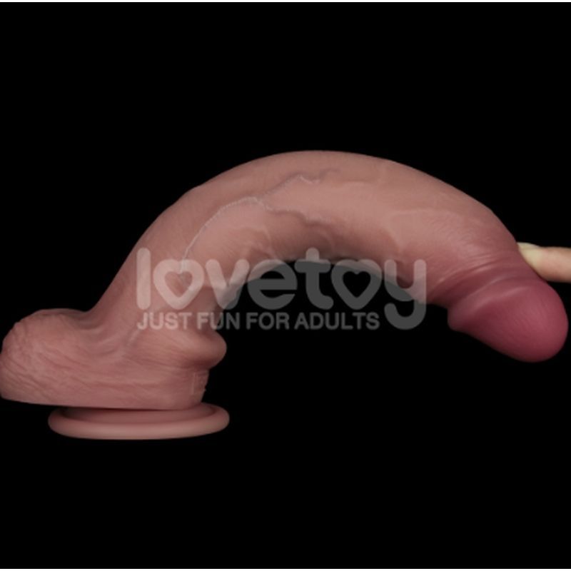 Sliding Skin Pro Dual Layer Silicone Dong 10in image 4