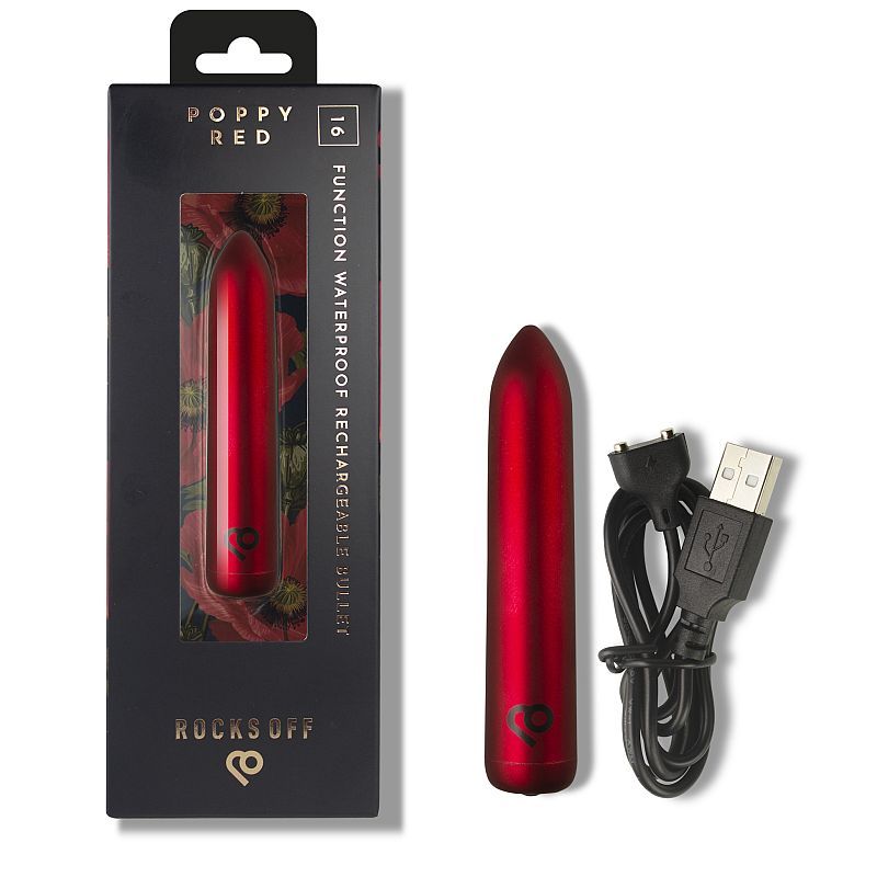 Poppy Red Rechargeable Bullet image 5