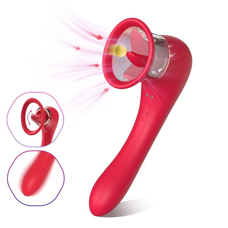 Trumpet 3-in-1 Sucking Licking Vibrating Vaginal Stimulator image 1