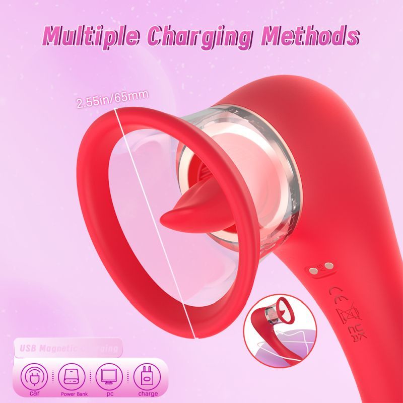 Trumpet 3-in-1 Sucking Licking Vibrating Vaginal Stimulator image 4