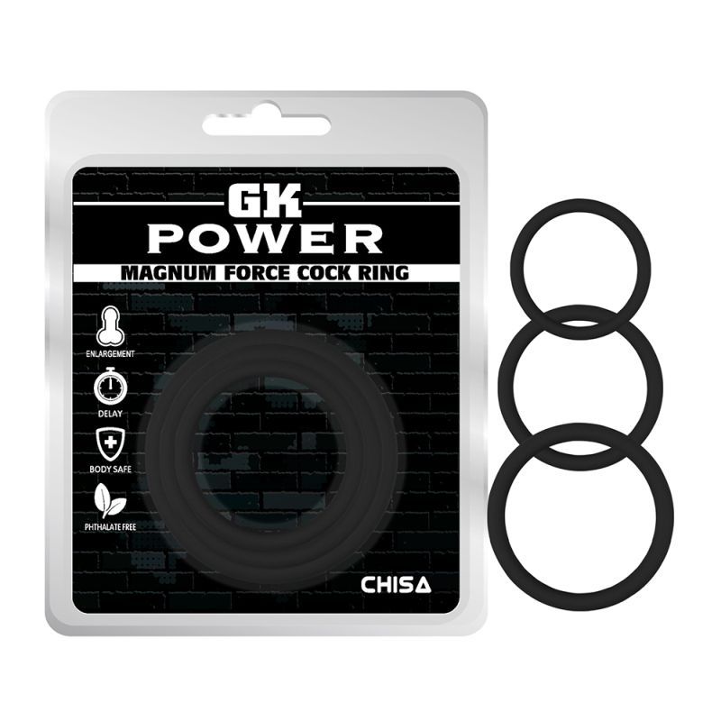 Magnum Force Cock Ring Set Black image 3