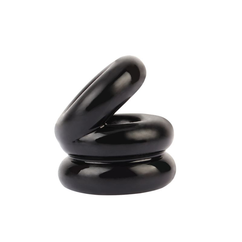 Stacked Dual Pleasure Ring Black image 1