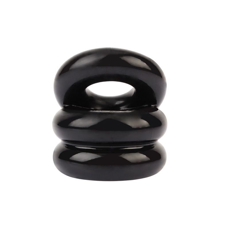 Stacked Dual Pleasure Ring Black image 2