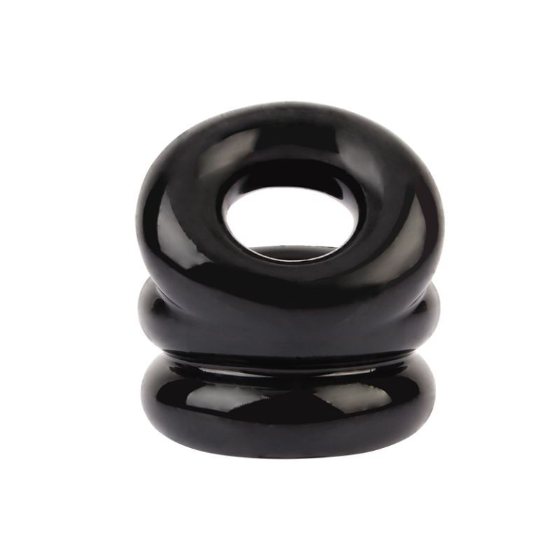 Stacked Dual Pleasure Ring Black image 3