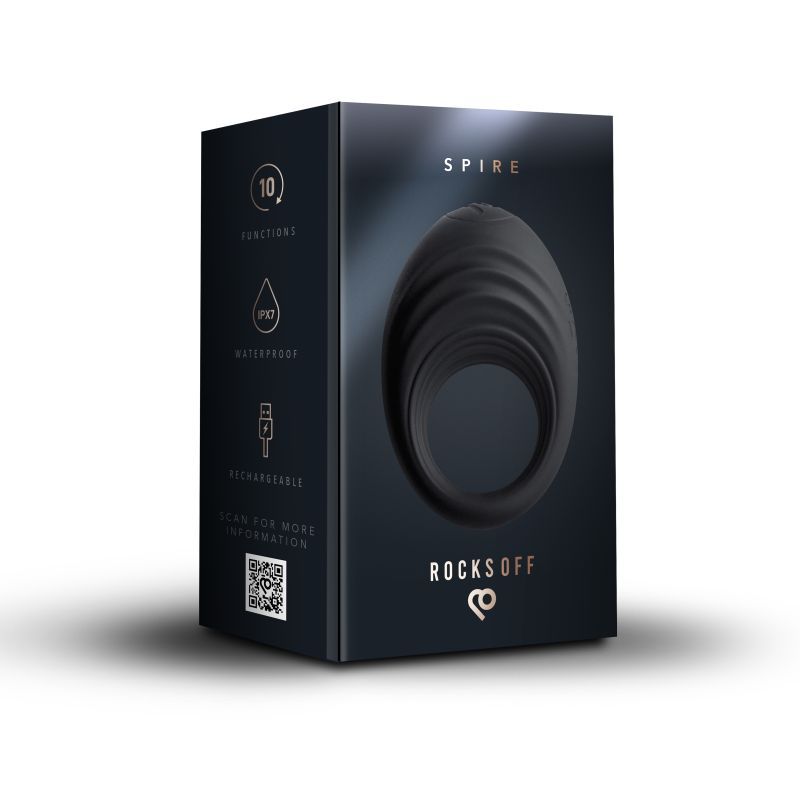 Spire 10 Speed Silicone Vibrating Cock Ring
