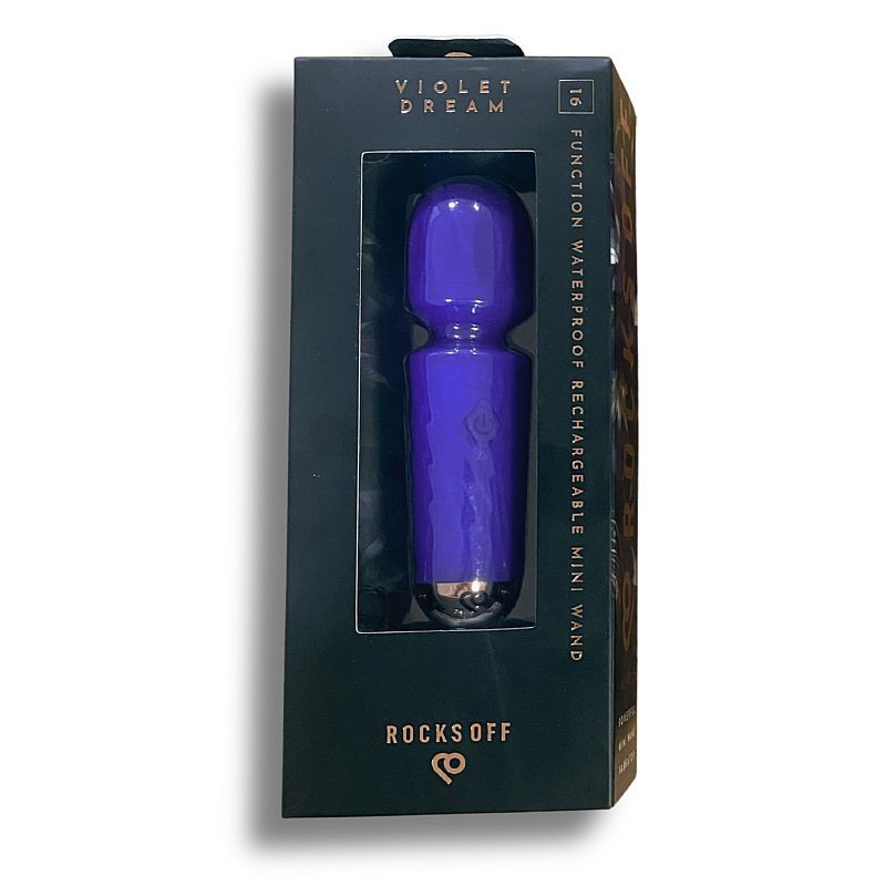 Rechargeable 16 Mode Silicone Mini Wand Violet Dream image 2