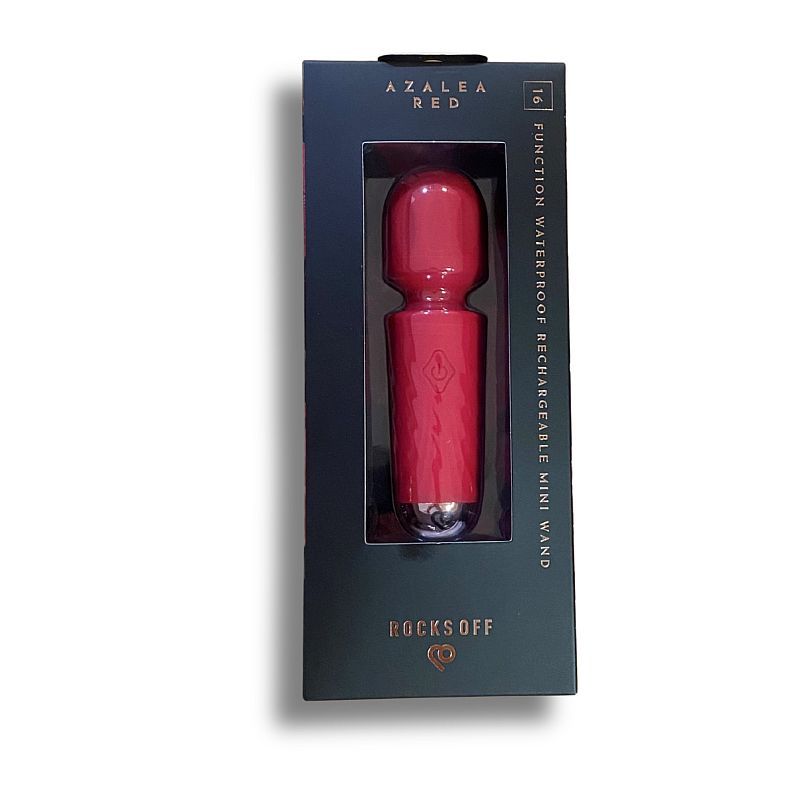 Rechargeable 16 Mode Silicone Mini Wand Azalea Red image 3