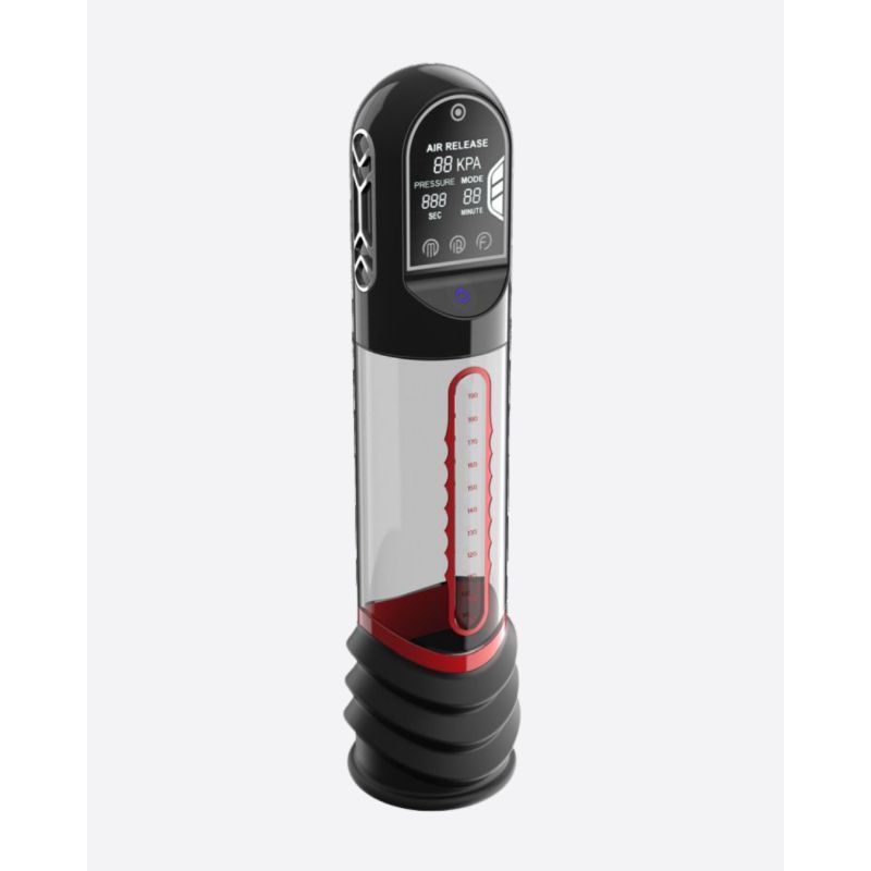 ISP90 Curve Infrared Automatic LCD Penis Pump Red image 2