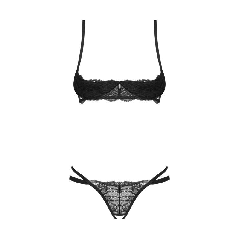 Nutris 2 Pc Crotchless Bra Panty Set