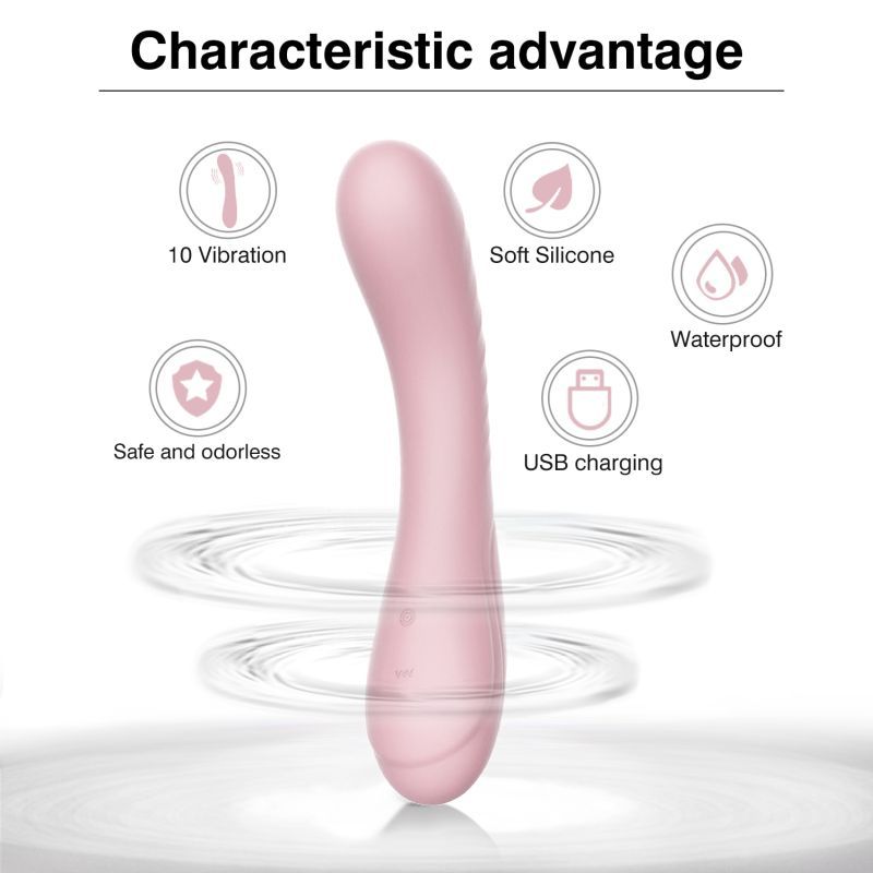 Maya Curve Silicone Vibrator Pink image 3